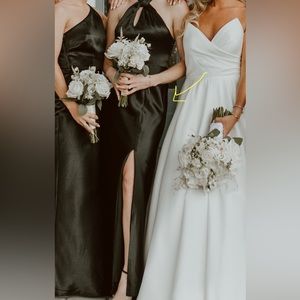 Birdy Grey Monica Satin Dress - Black